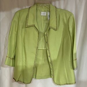 Emma James Light Green Studded Blazer